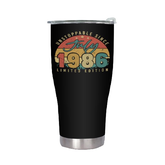 Building Year 1986 In July Stainless Steel Tumblers