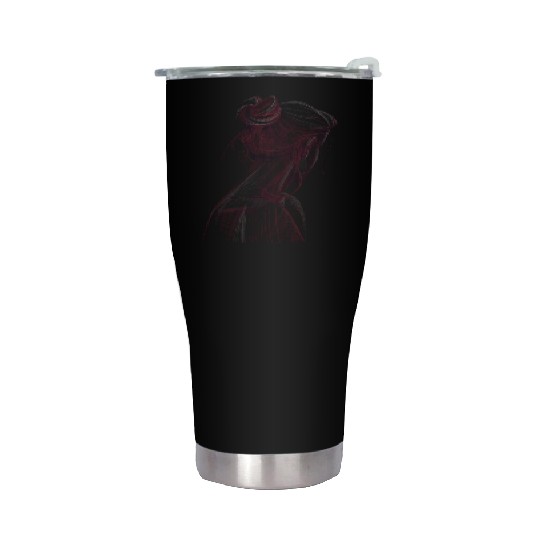 Graphic portrait of a girl. Stainless Steel Tumblers