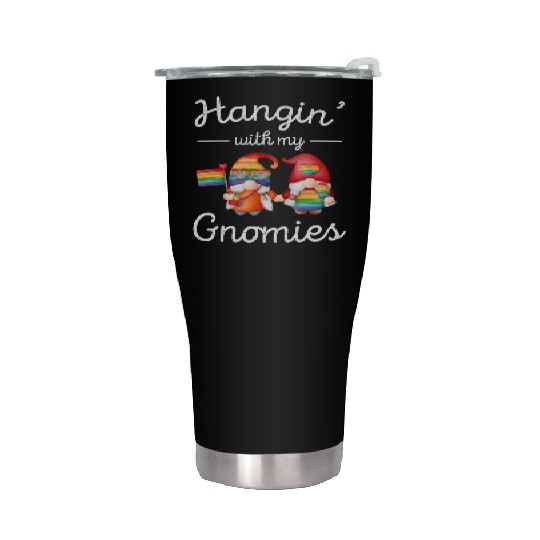 Pride Month LGBTQ Rainbow Gnome Lover Stainless Steel Tumblers