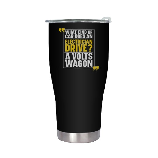 Electrician Electrical Engineer Lineman Stainless Steel Tumblers