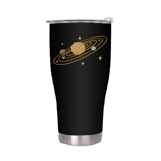 solar system with sparkles doodle Stainless Steel Tumblers