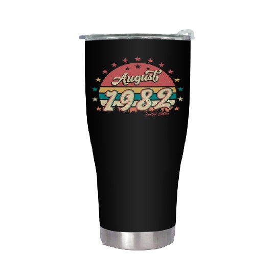 40th Anniversary August 1982 Stainless Steel Tumblers
