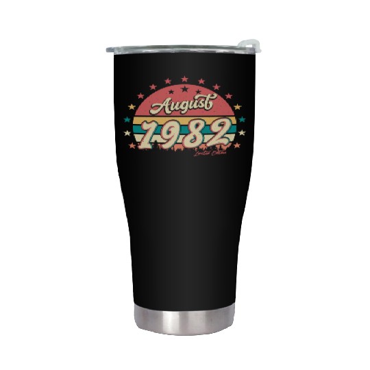 40th Anniversary August 1982 Stainless Steel Tumblers