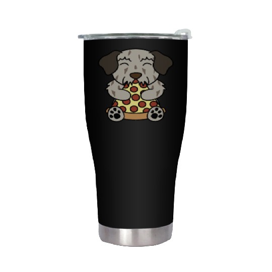 Irish Wolfhound Pizza Lover Stainless Steel Tumblers