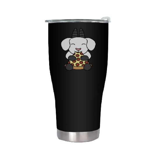 Goat Pizza Lover Stainless Steel Tumblers