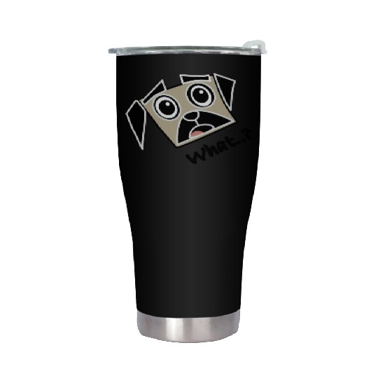 Surprised pug Stainless Steel Tumblers