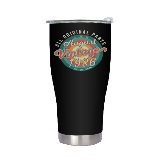 Born In August 1986 Stainless Steel Tumblers