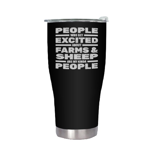 Sheep Farming Lamb Farmer Stainless Steel Tumblers
