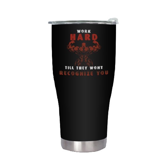 Work Hard / gym /workout /exercise Stainless Steel Tumblers