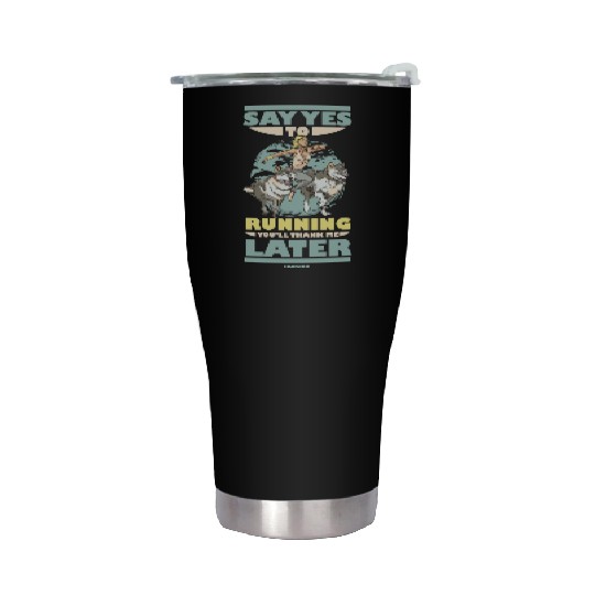 Run jogging sport race training gift Stainless Steel Tumblers
