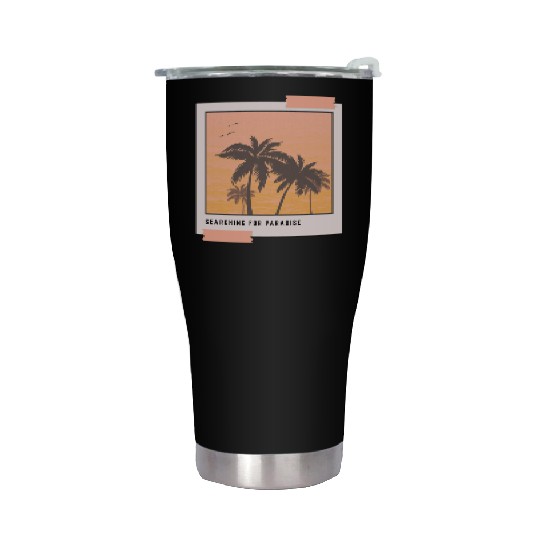 Searching for Paradise - Polaroid Picture Stainless Steel Tumblers