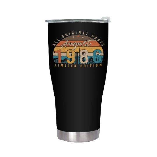 Year Of Construction 1986 In August Stainless Steel Tumblers