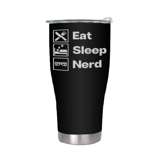 Eat Sleep Nerd Stainless Steel Tumblers