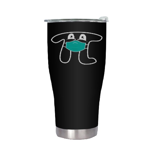 Pi Day 2022 Pi Wearing Mask Math Stainless Steel Tumblers For Teacher