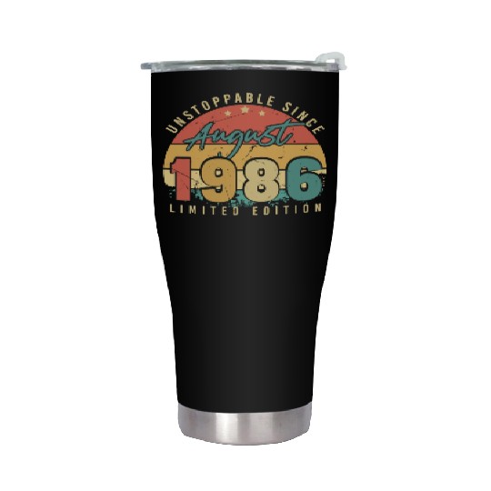 Gift Idea For August 1986 Stainless Steel Tumblers