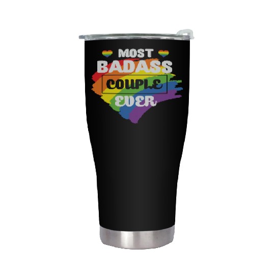LBGT Flag Gay Pride Human Couple Stainless Steel Tumblers