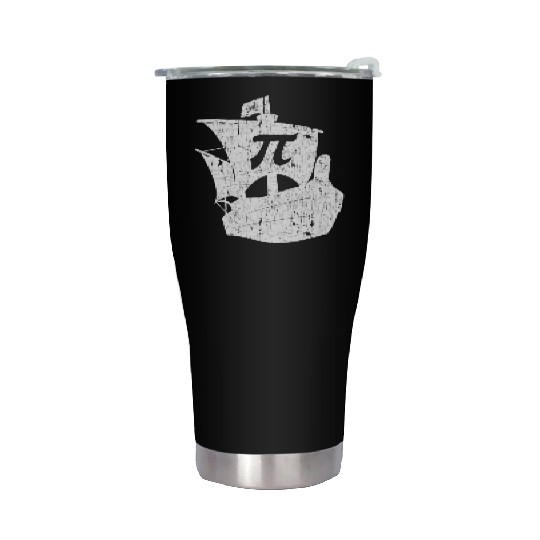 Pi Pirate Ship Math Geek STEM Teacher 3 14 Pi Day Stainless Steel Tumblers