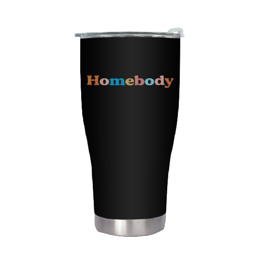 Retro Homebody Rather Be Inside Vintage Introvert Stainless Steel Tumblers