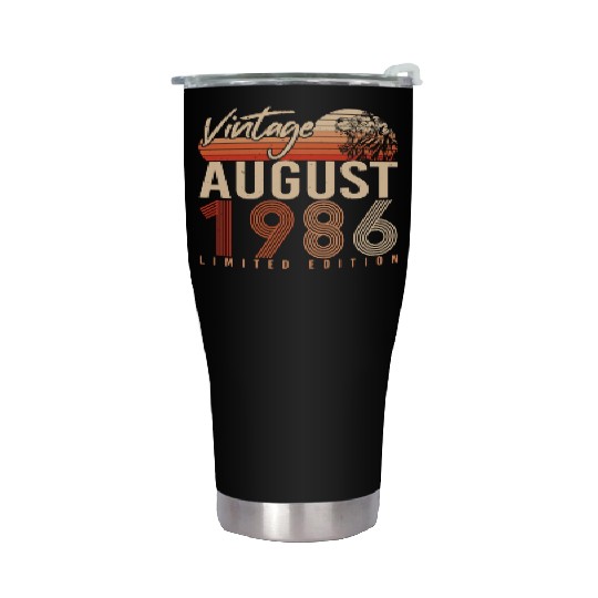 Year Of Construction 1986 In August Stainless Steel Tumblers