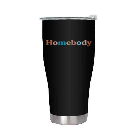 Retro Homebody Rather Be Inside Vintage Introvert Stainless Steel Tumblers