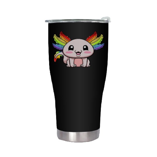 Axolotl LGBTQ Gay Pride Rainbow Flag LGBT Stainless Steel Tumblers