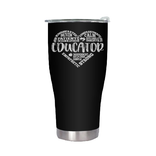 Educator Teacher appreciation subway art Stainless Steel Tumblers