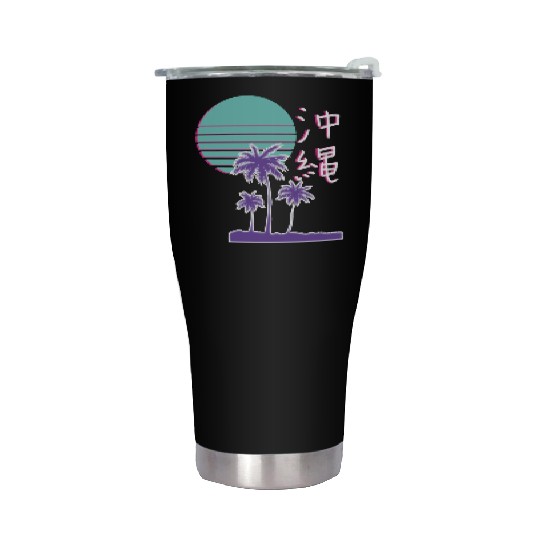 Japanese Okinawa Synthwave Streetwear Stainless Steel Tumblers