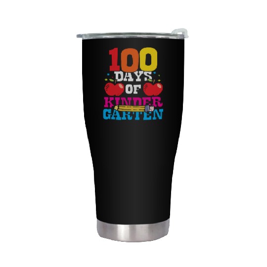 100 Days Of Kindergarten Sweet Cute Sayings Team Stainless Steel Tumblers