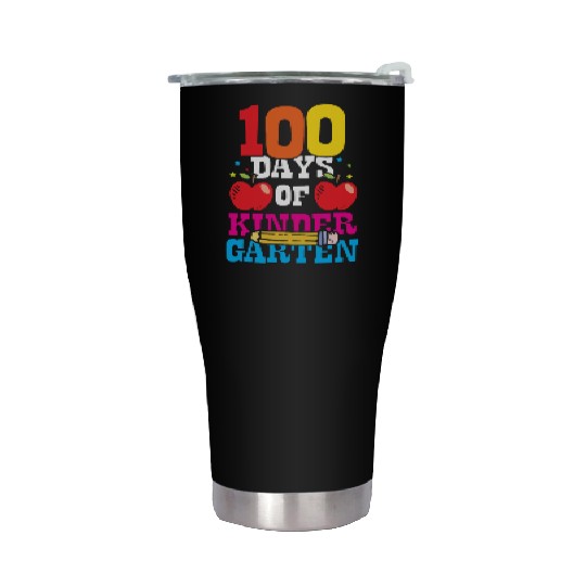 100 Days Of Kindergarten Sweet Cute Sayings Team Stainless Steel Tumblers