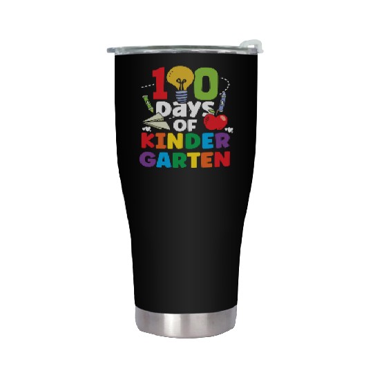 100 Days Of Kindergarten Cute Sweet Sayings Team Stainless Steel Tumblers