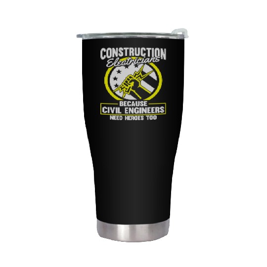 Electrician Electrical Engineer Lineman Stainless Steel Tumblers
