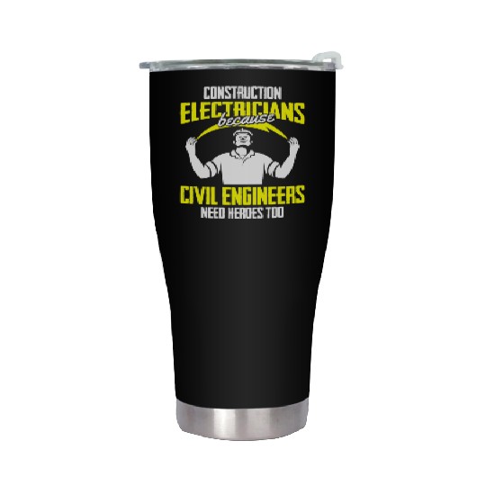 Electrician Electrical Engineer Lineman Stainless Steel Tumblers