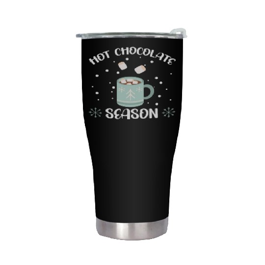 Hot Chocolate Season Snow Winter Season Drink Stainless Steel Tumblers