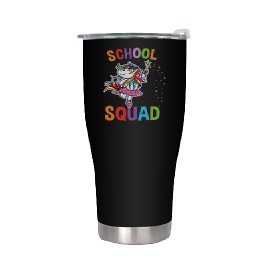 School Squad Unicorn Back To School Stainless Steel Tumblers
