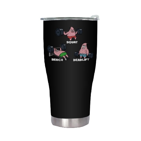 Majin Buu vs Patrick - Funny Anime Gym Stainless Steel Tumblers