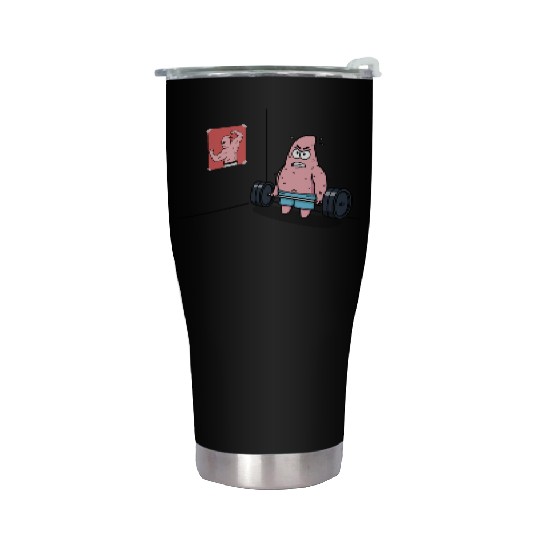 Majin Buu vs Patrick - Funny Anime Gym and Workout Stainless Steel Tumblers