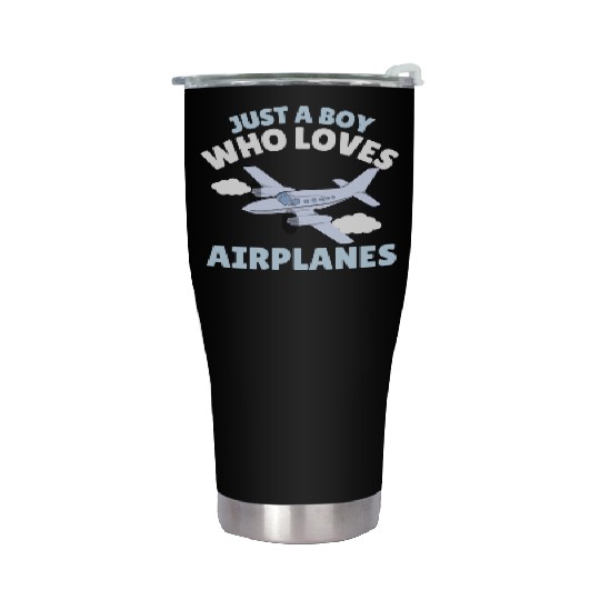 Just A Boy Who Loves Airplanes Toddler Baby Stainless Steel Tumblers