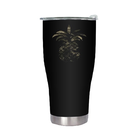 Distressed Camo Camouflage Eapple Lover Birthday Stainless Steel Tumblers
