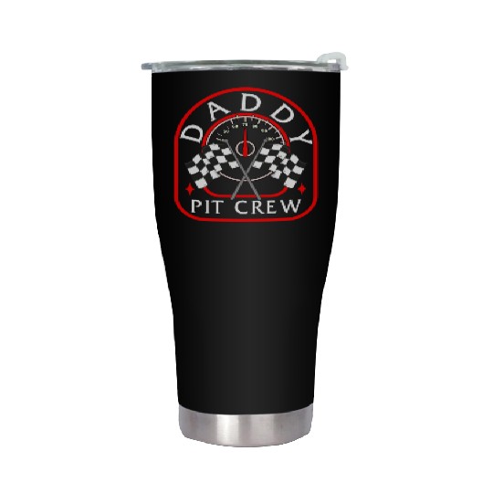 Daddy Pit Crew Stainless Steel Tumblers, Father's Day Gift Race Day