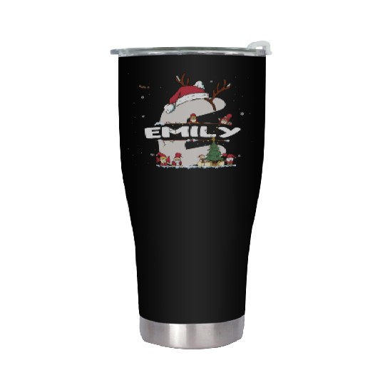 Emily Christmas - Emily Name funny Xmas Stainless Steel Tumblers