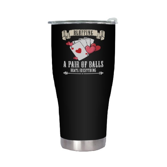 Card Game Blackjack All In Stainless Steel Tumblers