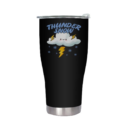 Thunder Snow Lover Ice Cold Snowy Winter Season Stainless Steel Tumblers