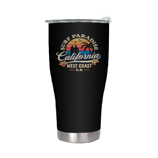 Surf Paradise Stainless Steel Tumblers