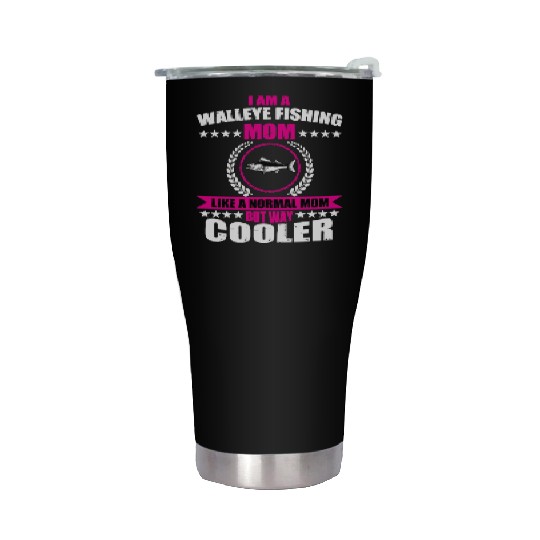 Walleye Fishing Mom For Women Stainless Steel Tumblers