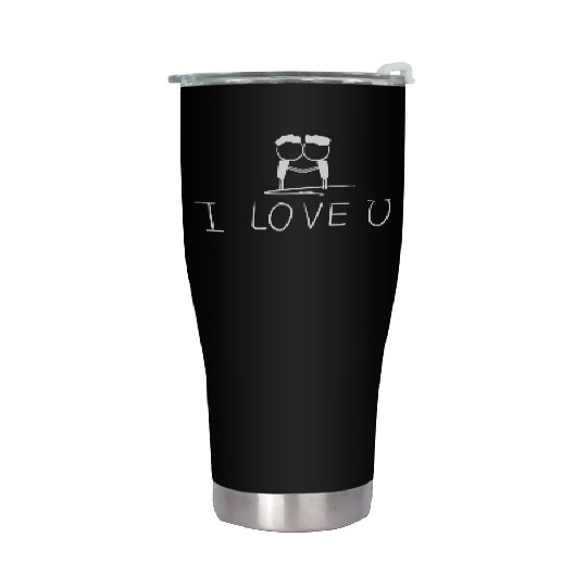 i love you gay couple Stainless Steel Tumblers