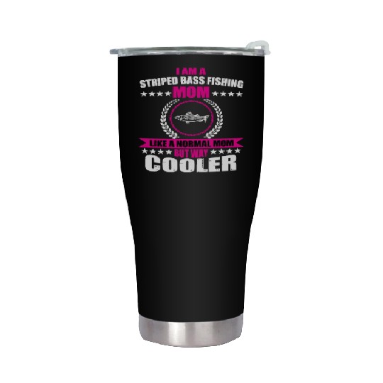 Striped Bass Fishing Mom Stainless Steel Tumblers