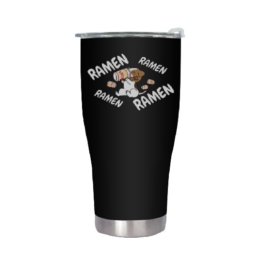 Jack Russell Terrier Instant Ramen Noodles Stainless Steel Tumblers