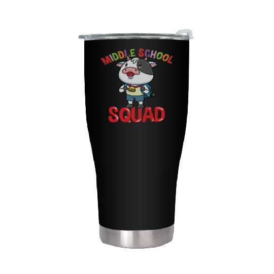 Cow Back To School Middle School Squad Stainless Steel Tumblers