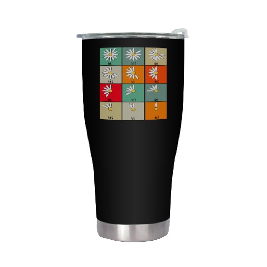 Wish Game Daisy Yes No Cute Flowers Stainless Steel Tumblers