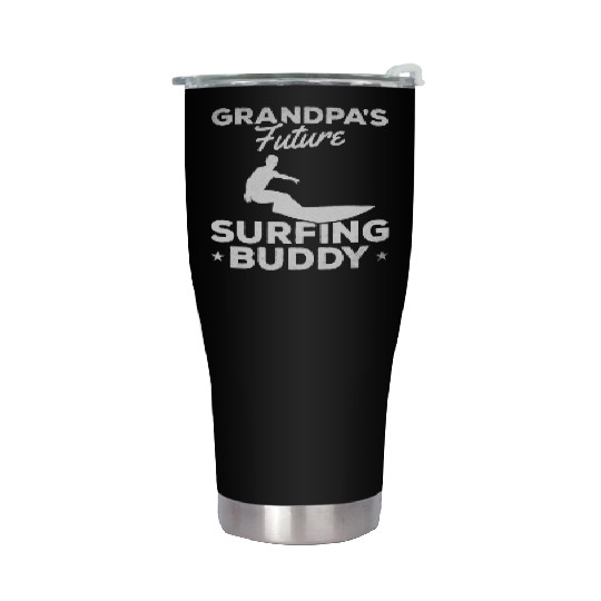 Grandpa's Future Surfing Buddy Surfer Baby Newborn Stainless Steel Tumblers